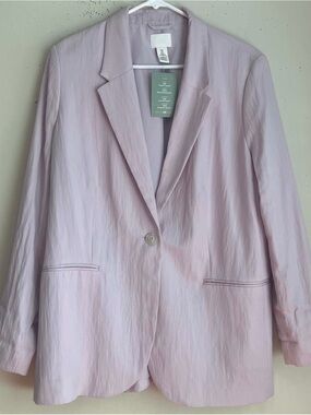 H&M Light Pink Single-Button Blazer